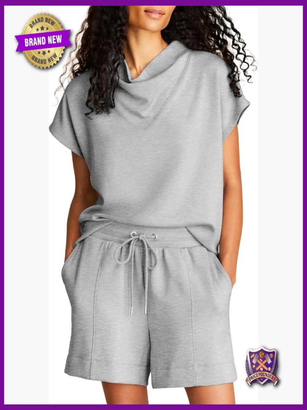 Cap Sleeve Lounge Top and Shorts Set for Women - Summer Travel Outfits